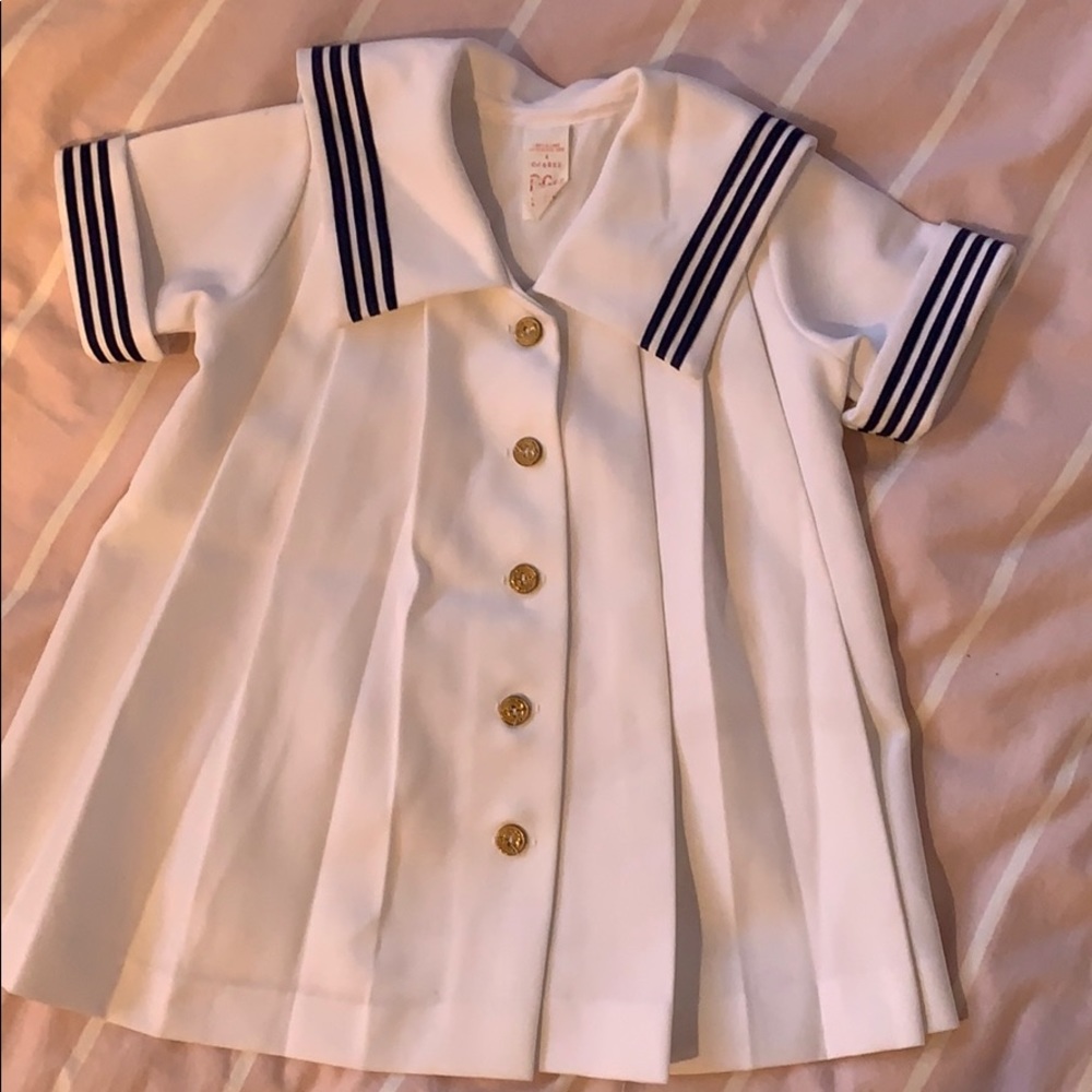 Vintage Polyester Sailor Dress 4